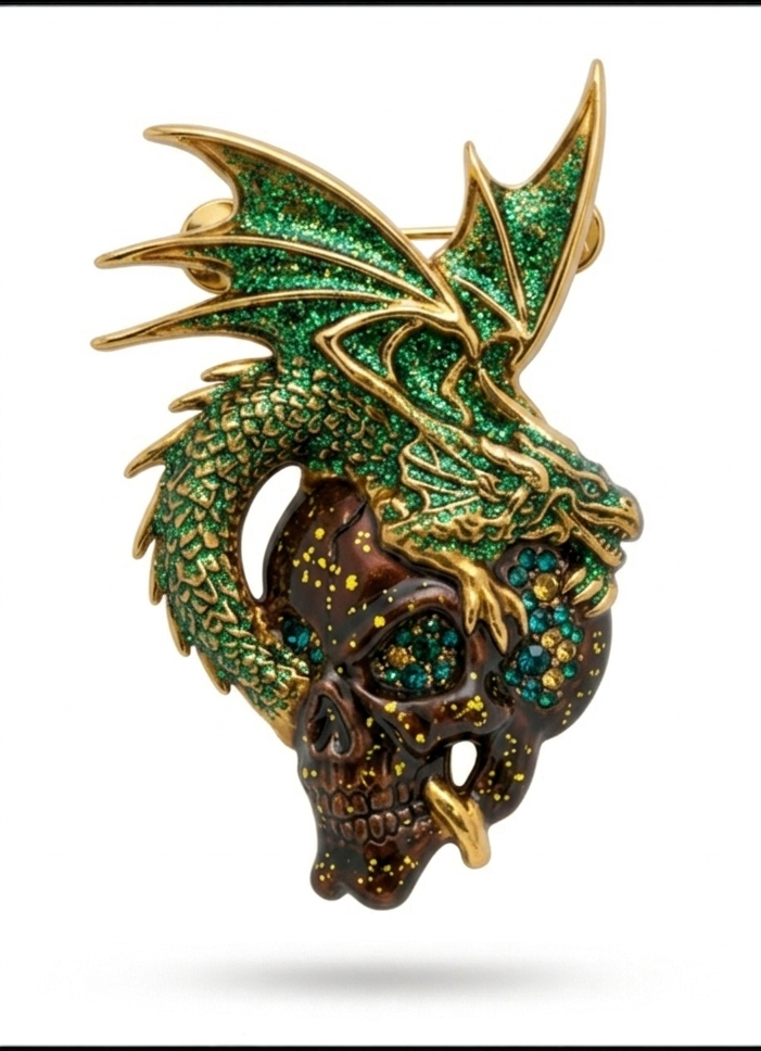 The Sovereign — Winged Dragon on Skull Resin Wall Art (Made to Order)