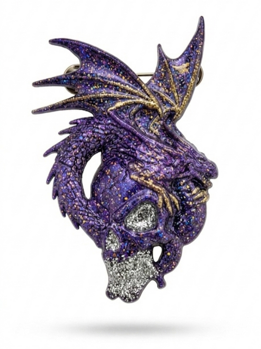 The Sovereign — Winged Dragon on Skull Resin Wall Art (Made to Order)