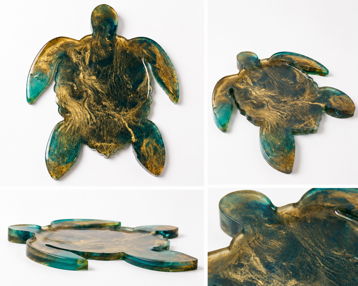 Handmade Resin Turtle Tray | Customizable Made-to-Order Decor