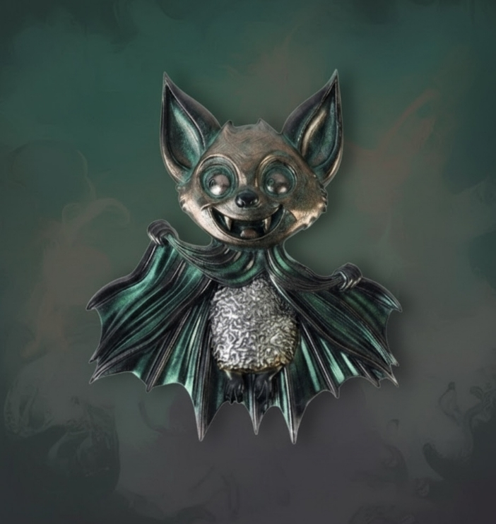 Grinning Vampire Bat Table Decoration – Handcrafted Resin Art