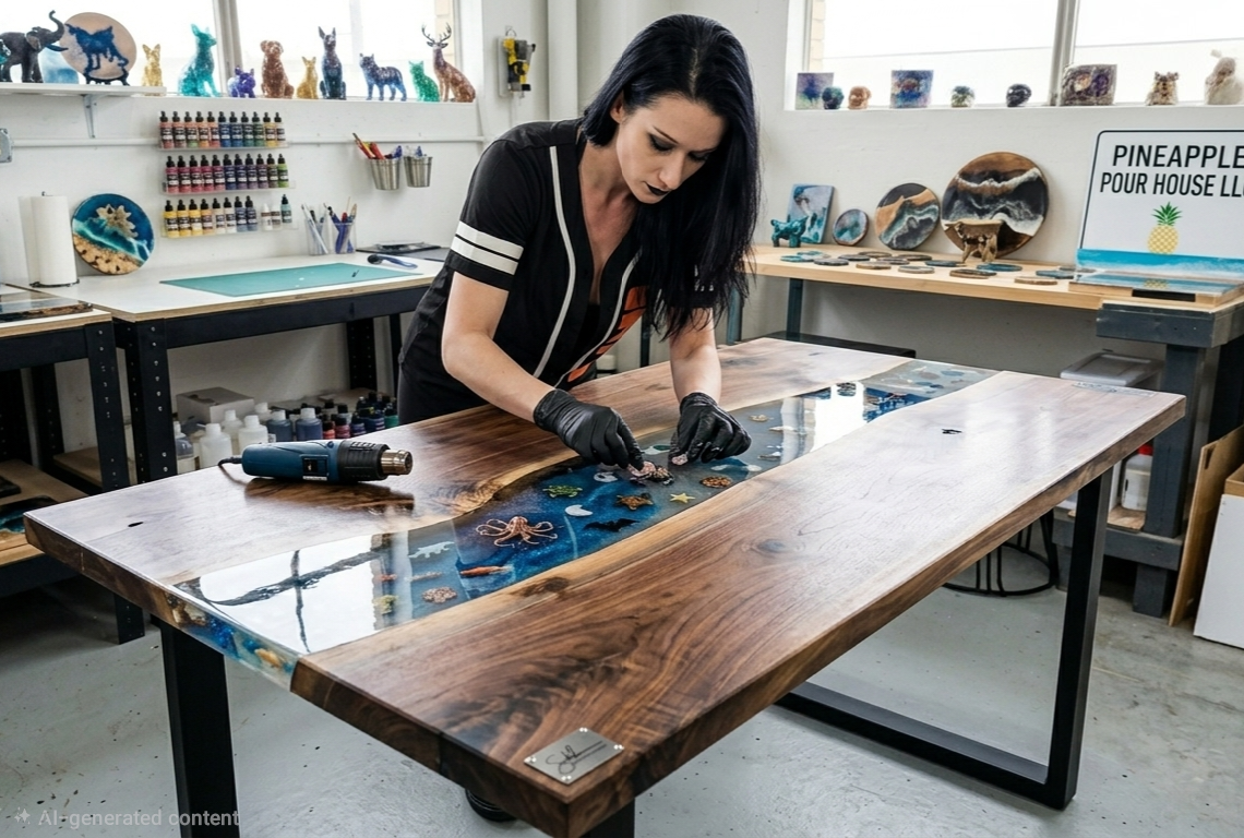 Custom Resin Coffee Table