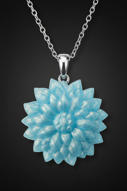 Blue Mini Flower Keychain or 