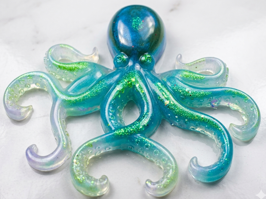 Resin Octopus sculpture 