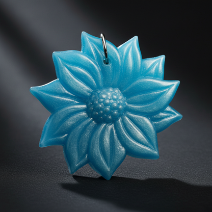 Blue Flower with pendant hook
