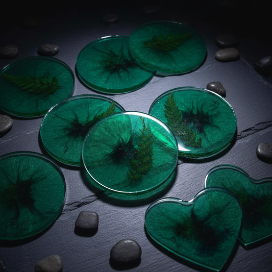 Custom Round Resin Coaster Set