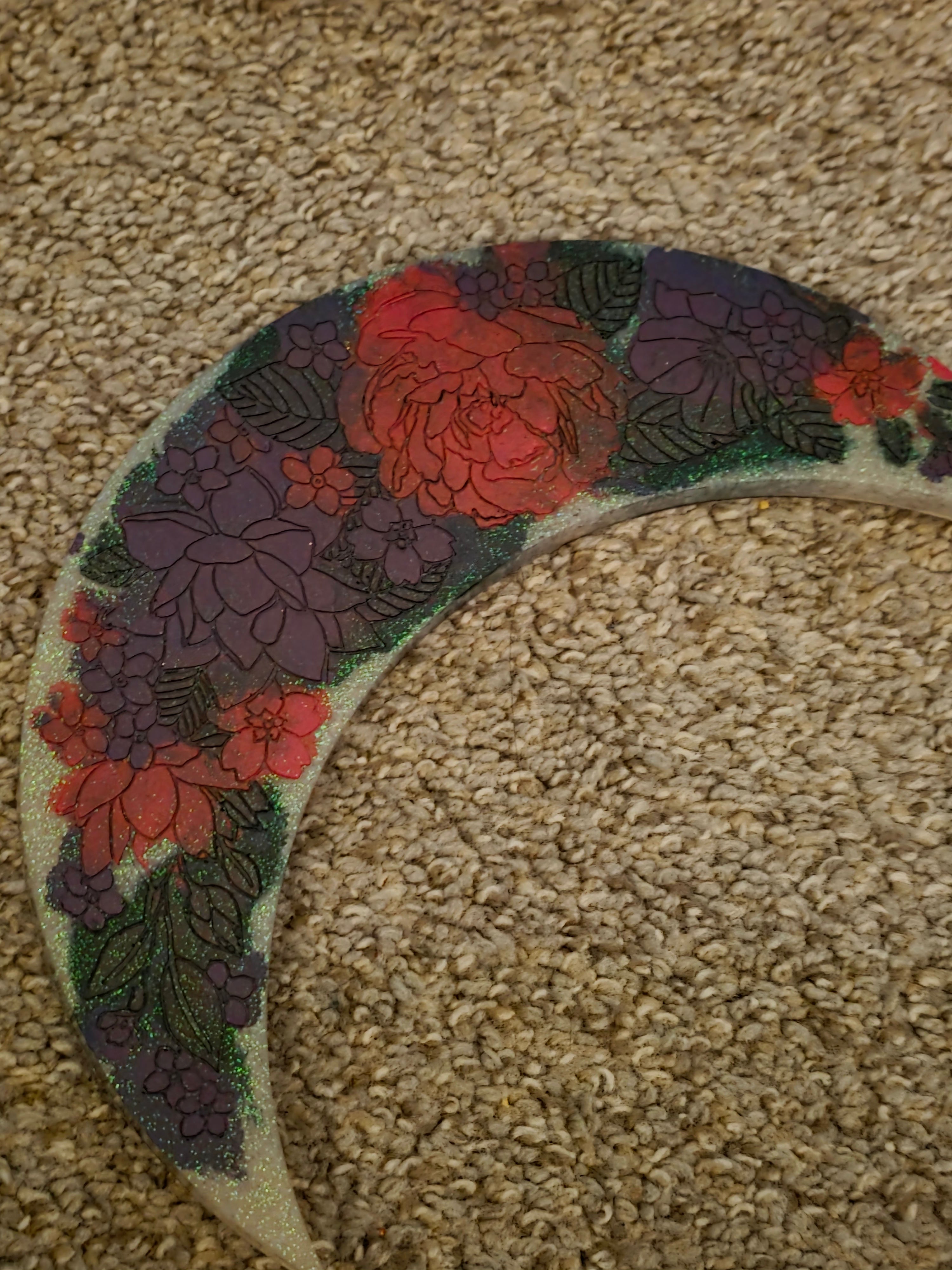 Custom Handmade Resin Crescent Moon Wall Art (Made to Order)