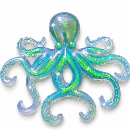 Handcrafted Resin Octopus Figurine - Dark Coastal Table Decor