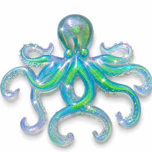 Handcrafted Resin Octopus Figurine - Dark Coastal Table Decor