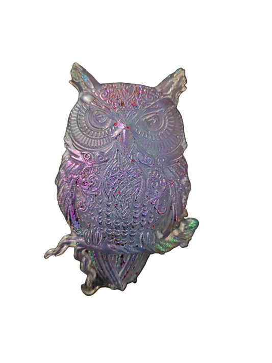 The Watcher — Handcrafted Resin Owl Wall Art (Made to Order)