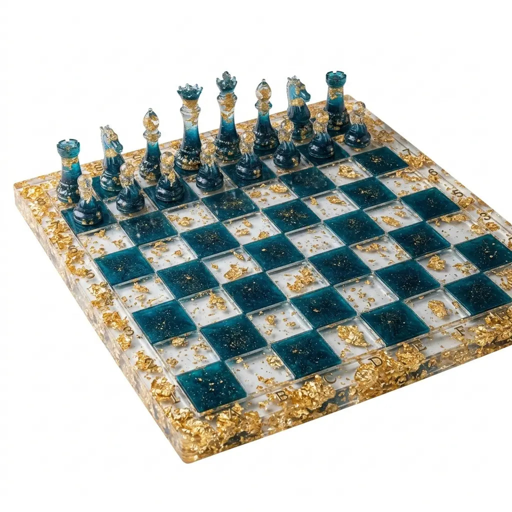 Handcrafted Resin Chess Set — Custom Board Game (Made to Order)