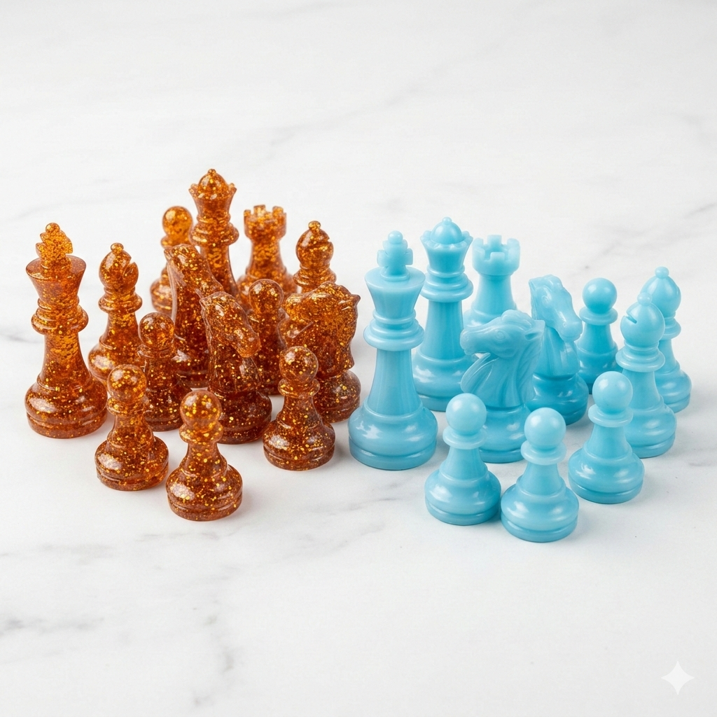 Handcrafted Resin Chess Set — Custom Board Game (Made to Order)