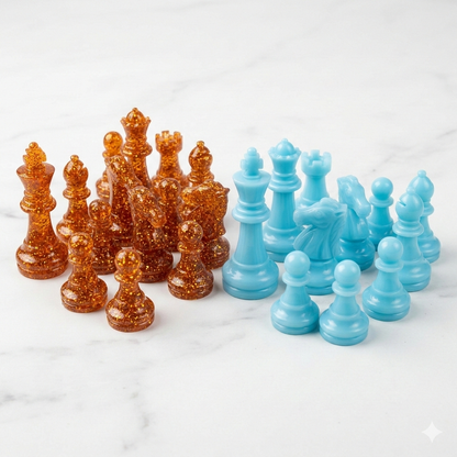 Handcrafted Resin Chess Set — Custom Board Game (Made to Order)