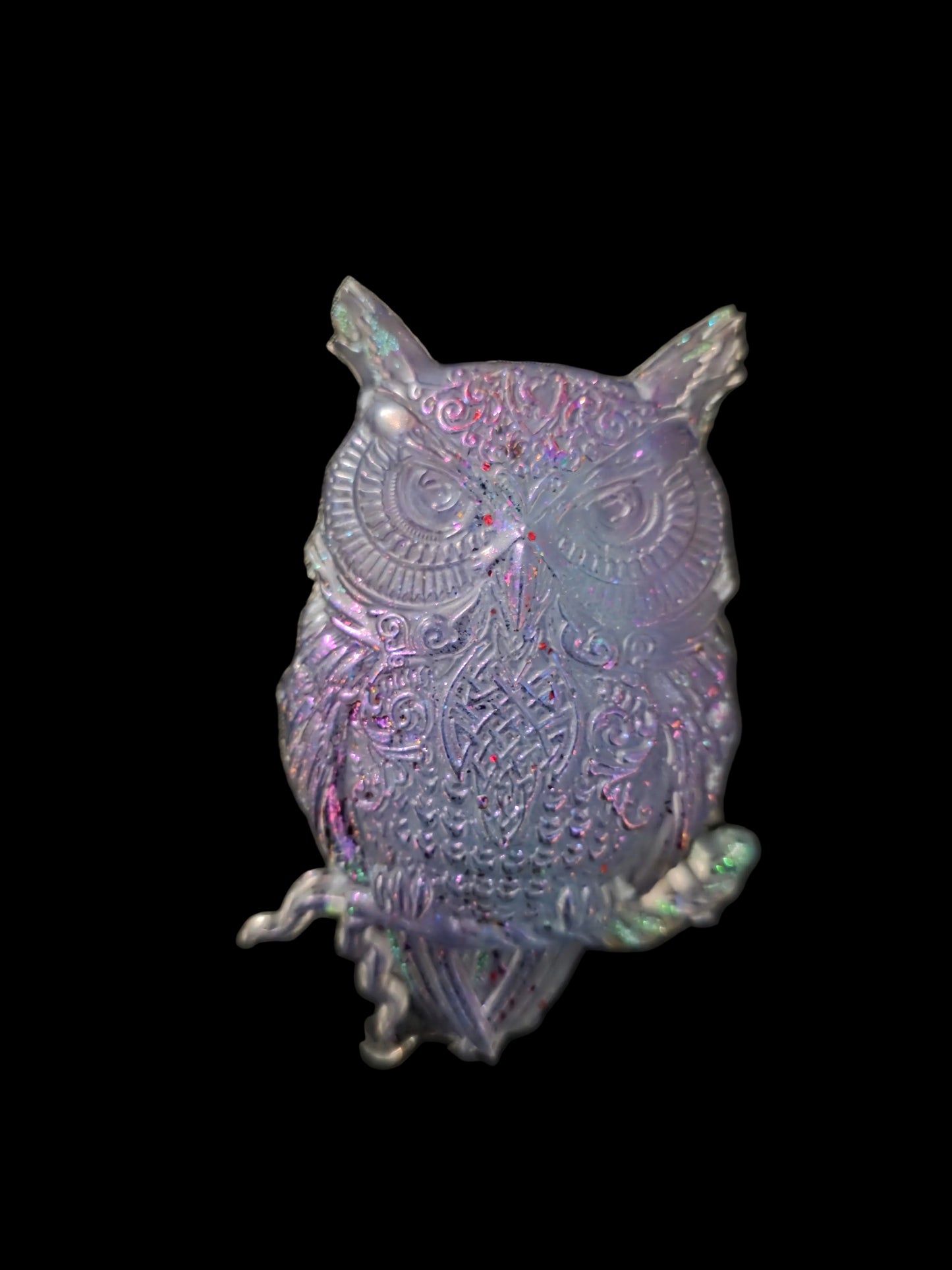 The Watcher — Handcrafted Resin Owl Wall Art (Made to Order)